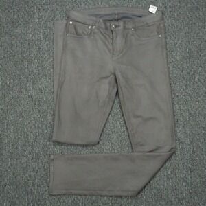 Helmut Lang Jeans‎ Womens 31 Gray Coated Stretch Skinny 5 Pocket USA